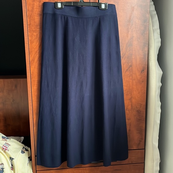 NWT Women’s ASPESI Oxford knit Maglia A-Line Maxi Skirt / Navy / Small - Picture 4 of 15